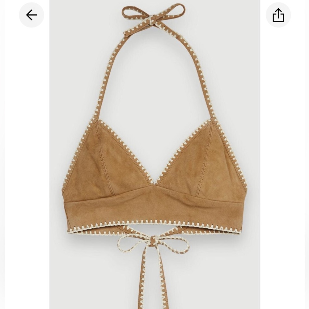 MAJE - suede brown top